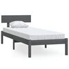 vidaXL Estrutura de cama 100x200 cm pinho maci&ccedil;o cinzento