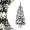 vidaXL &Aacute;rvore de Natal Articulada Artificial Verde e Branco 120 cm