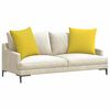 vidaXL Travesseiros de Sof&aacute; 2 pcs Amarelo Claro 80 x 80 cm tecido