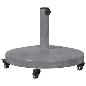 vidaXL Base para chap&eacute;u de sol 24.8 kg Visual Madeira Cinza Escura