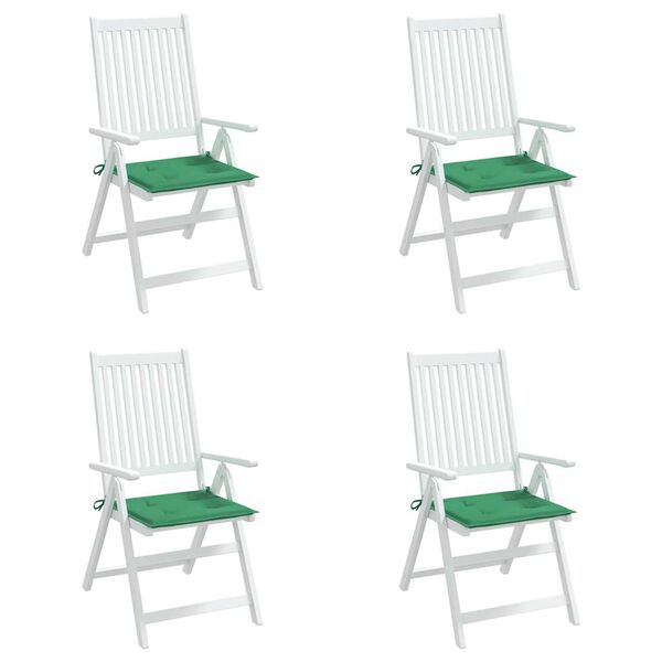vidaXL Almofad&otilde;es p/ cadeiras jardim 4pcs 40x40x4 cm oxford verde