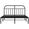 vidaXL Estrutura de cama com cabeceira 140x200 cm metal preto