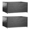 vidaXL Capas p/ mob&iacute;lia de jardim 2pcs 8 ilh&oacute;s 160x120x75cm retangular