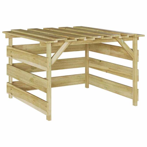 vidaXL Garagem para robot corta-relva Castanho 84 x 80 x 56 cm