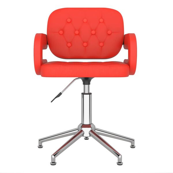 vidaXL Cadeiras de jantar girat&oacute;rias 2 pcs couro artificial vermelho