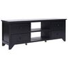 vidaXL M&oacute;vel de TV 108x30x40 cm madeira paulownia maci&ccedil;a preto