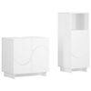 vidaXL Conjunto de arm&aacute;rios de casa de banho 2 unid. Branco