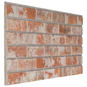 vidaXL Pain&eacute;is de parede 10 unid. 100 x 50 cm Laranja Espuma EPS
