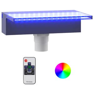 vidaXL Cascata com luzes LED RGB 30 cm acr&iacute;lico