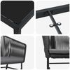 vidaXL Conjunto de Jantar para Jardim 5 pcs Preto A&ccedil;o revestido a p&oacute;
