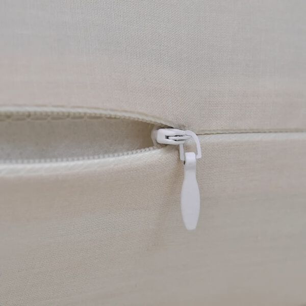 4 pcs Capas de almofada algod&atilde;o 40 x 40 cm bege