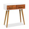 vidaXL Mesa consola madeira de ac&aacute;cia maci&ccedil;a 70x30x75 cm