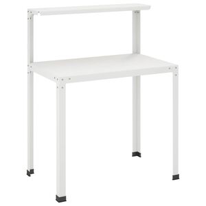 vidaXL Mesa de envasamento 100 x 50 x 104 cm A&ccedil;o revestido a p&oacute; Branco