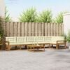 vidaXL Conjunto de Sof&aacute;s para Exterior 7 pcs Natural e Creme