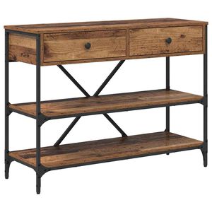 vidaXL Aparador com gaveta Castanho 100 x 34,5 x 75 cm madeira