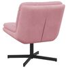 vidaXL Cadeira Relaxante Girat&oacute;ria Rosa 63 x 75 x 76 cm Veludo