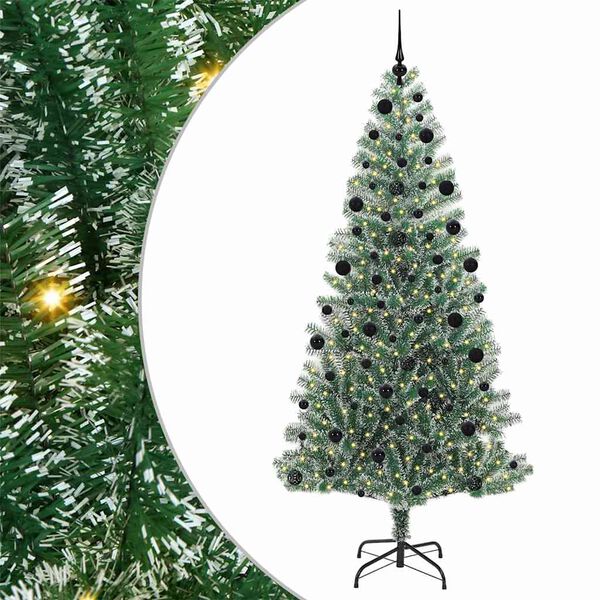 vidaXL &Aacute;rvore de Natal Artificial Coberta de Neve com Luzes de LED