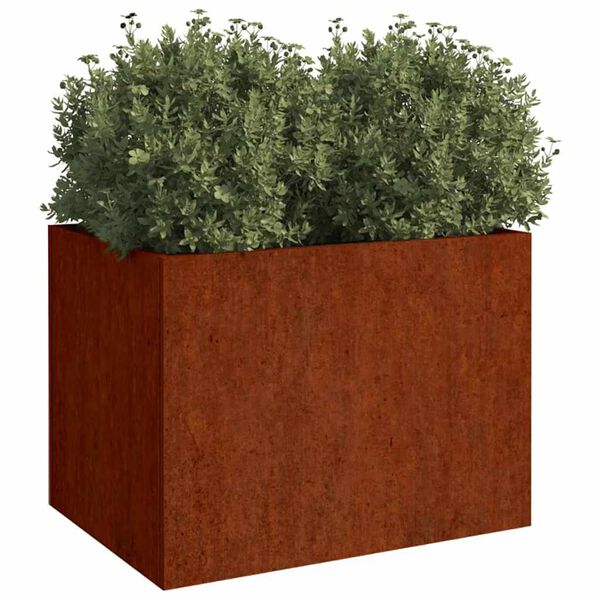 vidaXL Vaso/floreira 62x47x46 cm a&ccedil;o corten