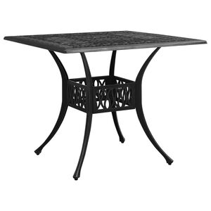 vidaXL Mesa de jardim 90x90x73 cm alum&iacute;nio fundido preto