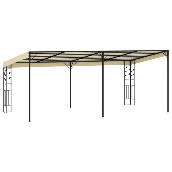vidaXL Gazebo de parede 6x3x2,5 m creme