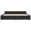 vidaXL Estrutura de cama c/ gavetas 200x200 cm derivados madeira preto