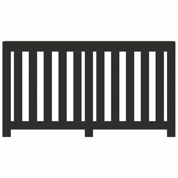 vidaXL Cobertura de radiador 149x20x82 cm derivados de madeira preto