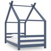 vidaXL Estrutura de cama para crian&ccedil;as 80x160 cm pinho maci&ccedil;o cinza