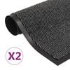 vidaXL Tapete controlo p&oacute; retangular tufado 2 pcs 90x150cm antracite