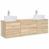 vidaXL Conjunto de Arm&aacute;rios para Banheiro 3 unid. Carvalho Sonoma