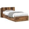 vidaXL Estrutura de Cama com Armazenamento Madeira antiga 100 x 200 cm