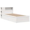 vidaXL Cama sem colch&atilde;o 100x200 cm madeira de pinho maci&ccedil;a branco