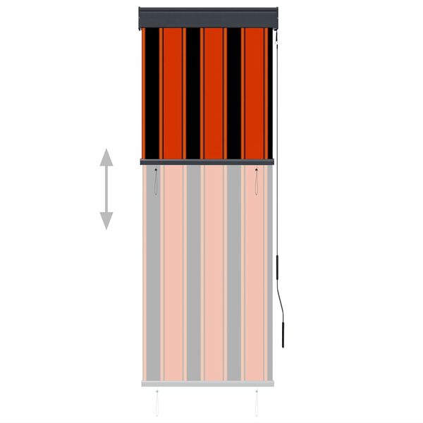 vidaXL Estore de rolo para exterior 60x250 cm laranja e castanho