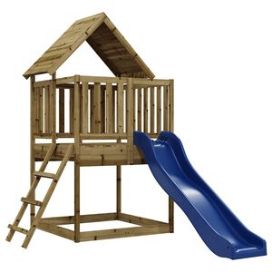 vidaXL Conjunto de brincar para exterior madeira de pinho impregnada