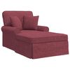vidaXL Chaise Lounge com Saia Vinho Vermelho 91 x 157 x 91 cm tecido