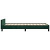 vidaXL Estrutura de cama sem colch&atilde;o 90x200 cm veludo verde-escuro