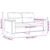 vidaXL Sof&aacute; de 2 lugares 120 cm tecido de microfibra cor creme