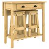vidaXL 3 pcs conjunto de bar pinho maci&ccedil;o