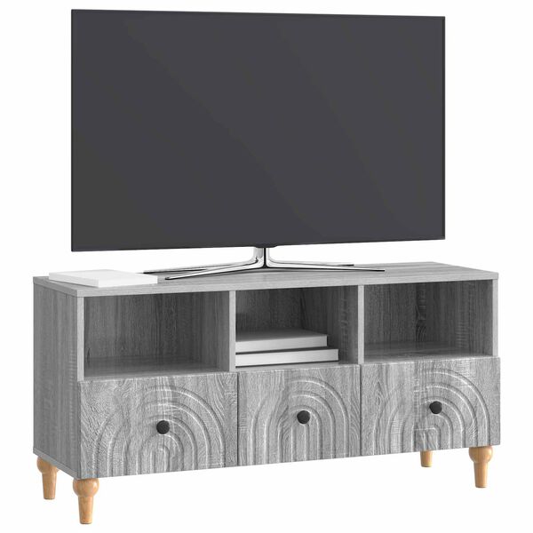 vidaXL Gabinete para TV Sonoma cinza 102 x 34,5 x 50 cm
