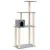 vidaXL &Aacute;rvore p/ gatos c/ postes arranhadores sisal 147cm cinza-claro