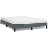 vidaXL Estrutura de cama sem colch&atilde;o, cinza escuro, 152x203 cm, tamanho Queen, veludo