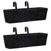 vidaXL Floreiras de pendurar 2 pcs jacinto de &aacute;gua preto