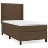 vidaXL Cama com molas/colch&atilde;o 90x190 cm tecido castanho-escuro