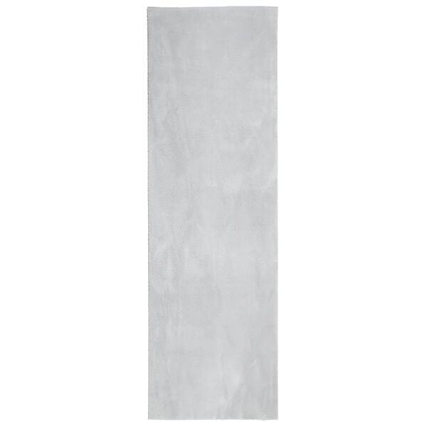 vidaXL Tapete pelo curto macio e lav&aacute;vel HUARTE 80x250 cm cinzento