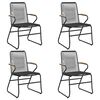 vidaXL Cadeiras de jardim 4 pcs 58x59x85,5 cm vime de PVC preto
