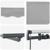 vidaXL Toldo Retr&aacute;til Manual Cinzento-claro 500 &times;300 cm tecido