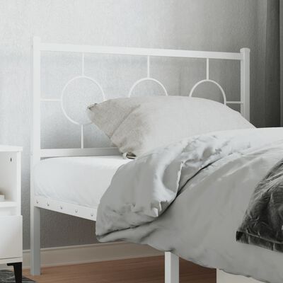 vidaXL Cabeceira de cama 100 cm metal branco