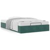 vidaXL Otomano Bed Frame No Colch&atilde;o Verde Escuro 120x200 cm Veludo