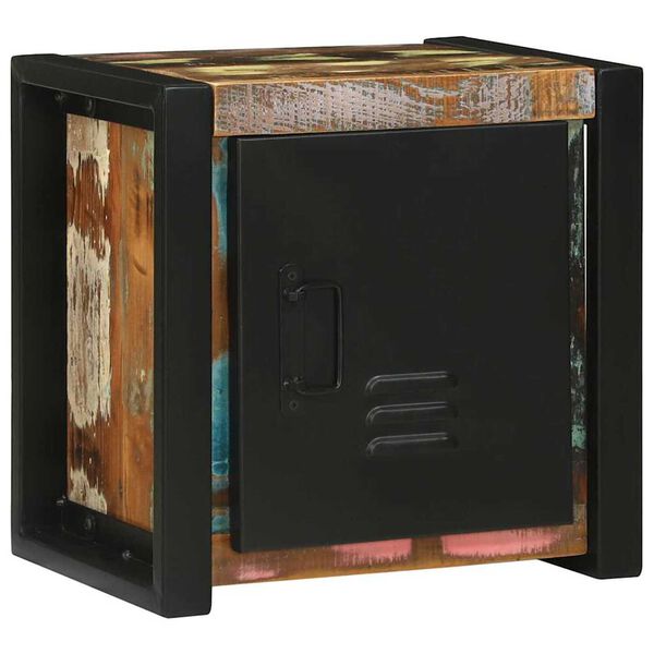 vidaXL Armário de Banheiro Castanho Madeira recuperada maciça