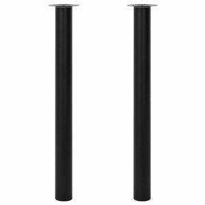2 Pernas de mesa telesc&oacute;picas, preto 710 mm-1100 mm