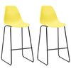vidaXL 3 pcs conjunto de bar pl&aacute;stico amarelo